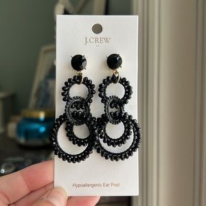 J.Crew black dangly earrings